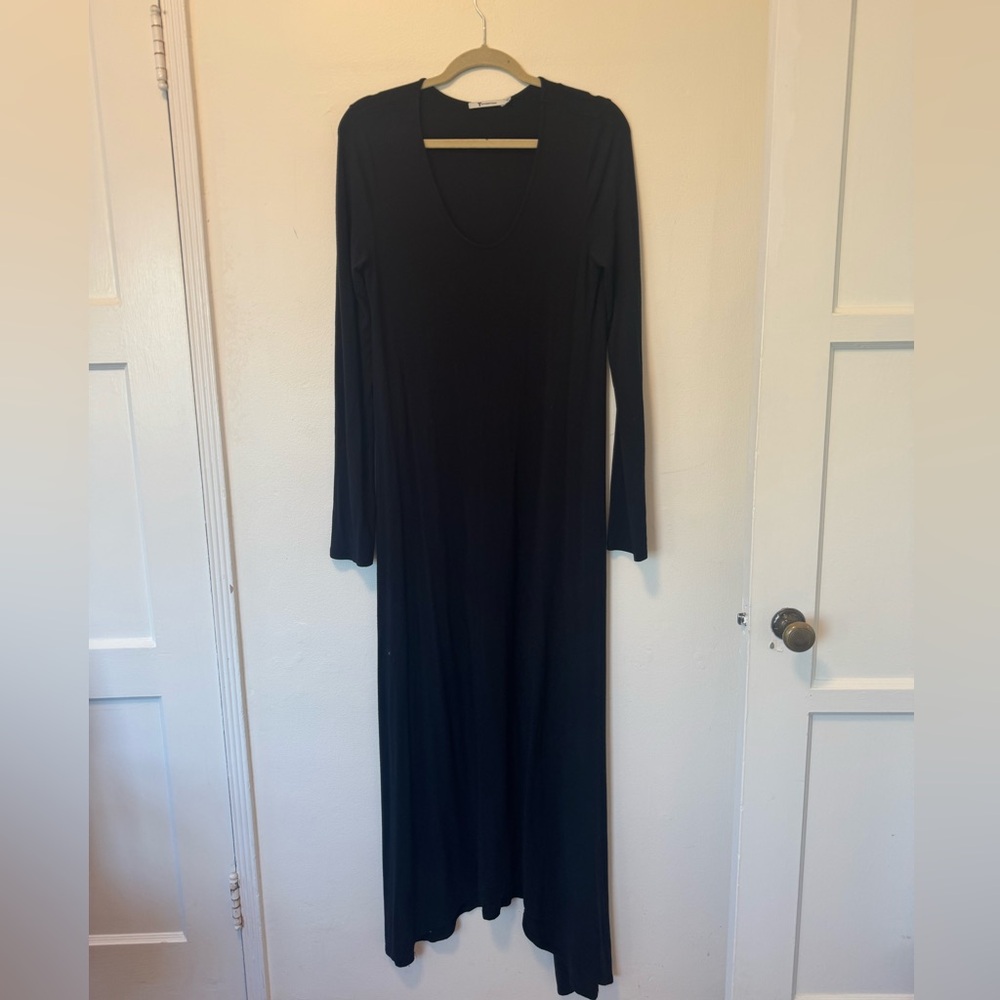 T Alexander Wang slinky long black Maxi dress